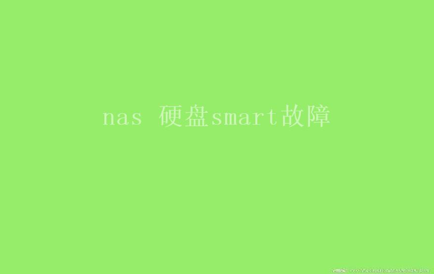 nas 硬盘smart故障1