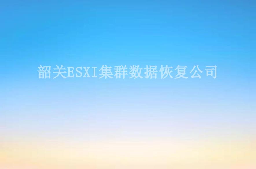 韶关ESXI集群数据恢复公司1