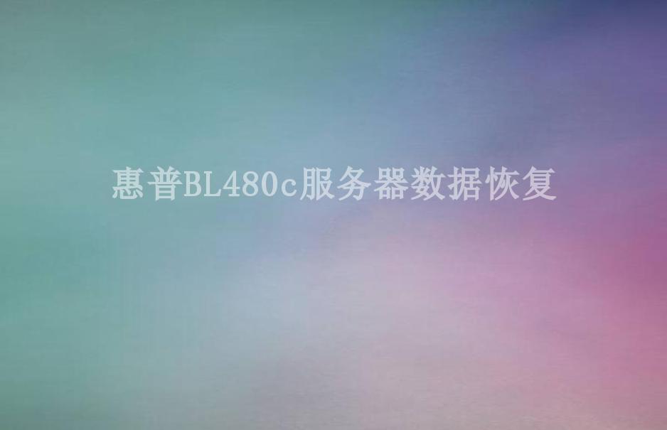 惠普BL480c服务器数据恢复2