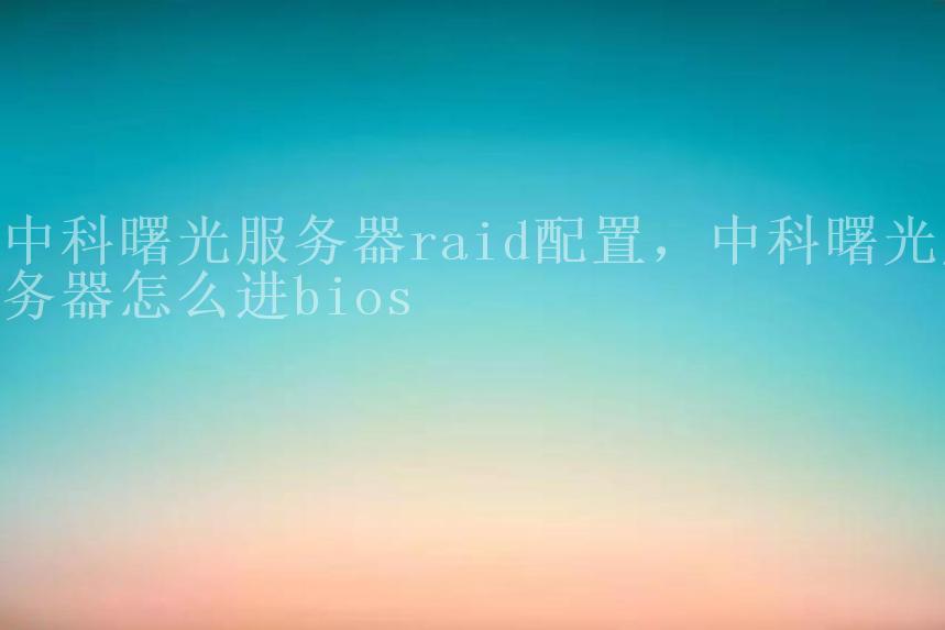 中科曙光服务器raid配置，中科曙光服务器怎么进bios2