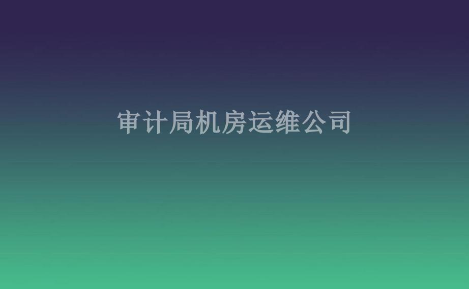 审计局机房运维公司1