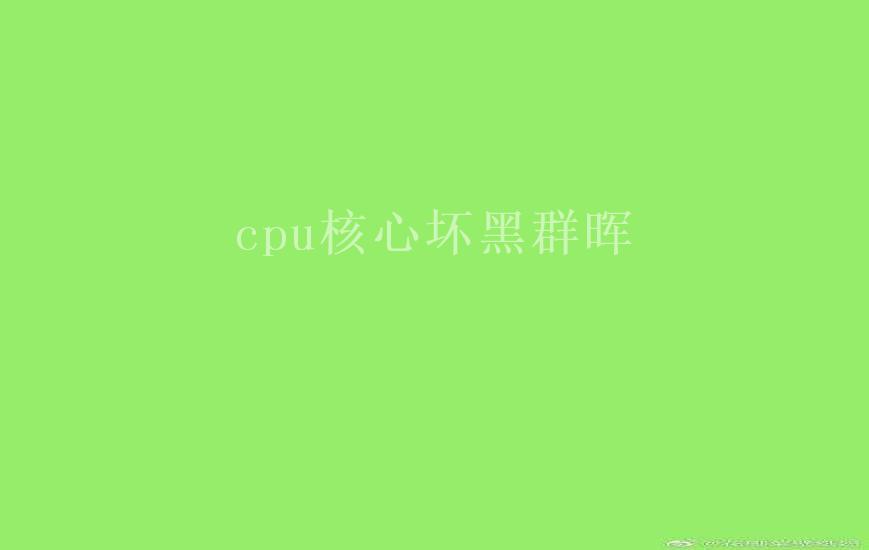 cpu核心坏黑群晖2