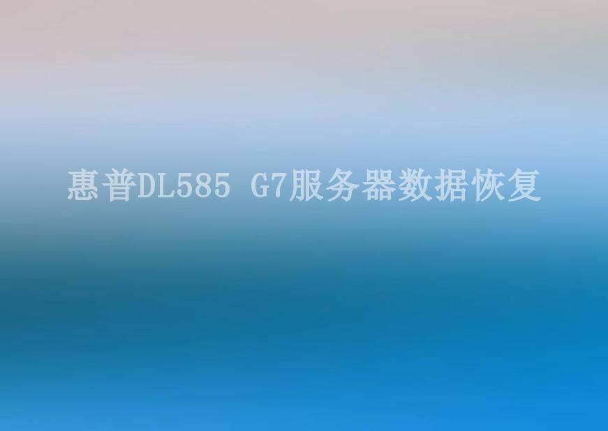 惠普DL585 G7服务器数据恢复2