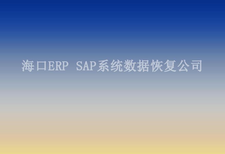 海口ERP SAP系统数据恢复公司1