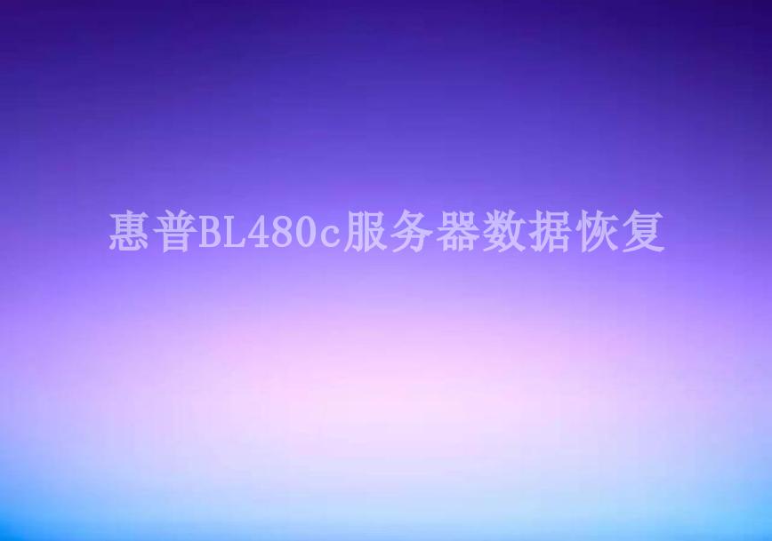 惠普BL480c服务器数据恢复1