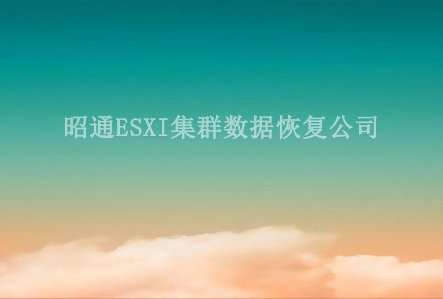 昭通ESXI集群数据恢复公司2