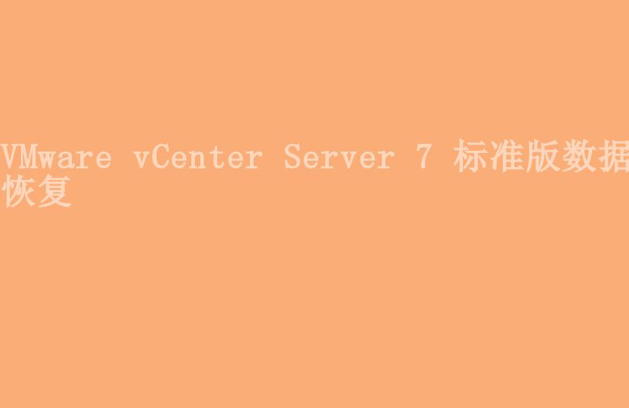 VMware vCenter Server 7 标准版数据恢复1