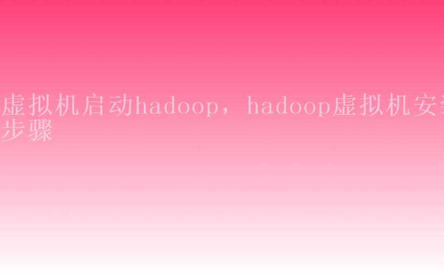 虚拟机启动hadoop，hadoop虚拟机安装步骤1