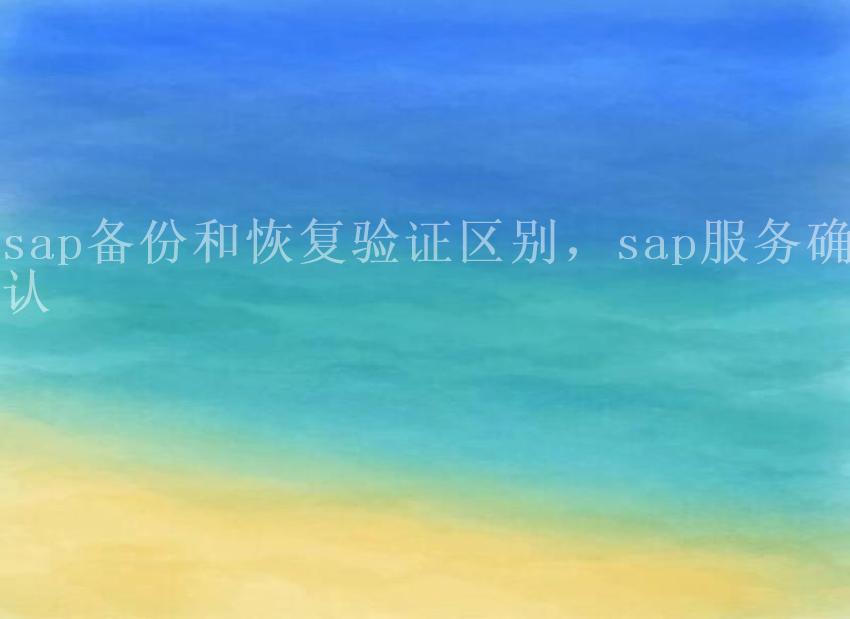 sap备份和恢复验证区别，sap服务确认2