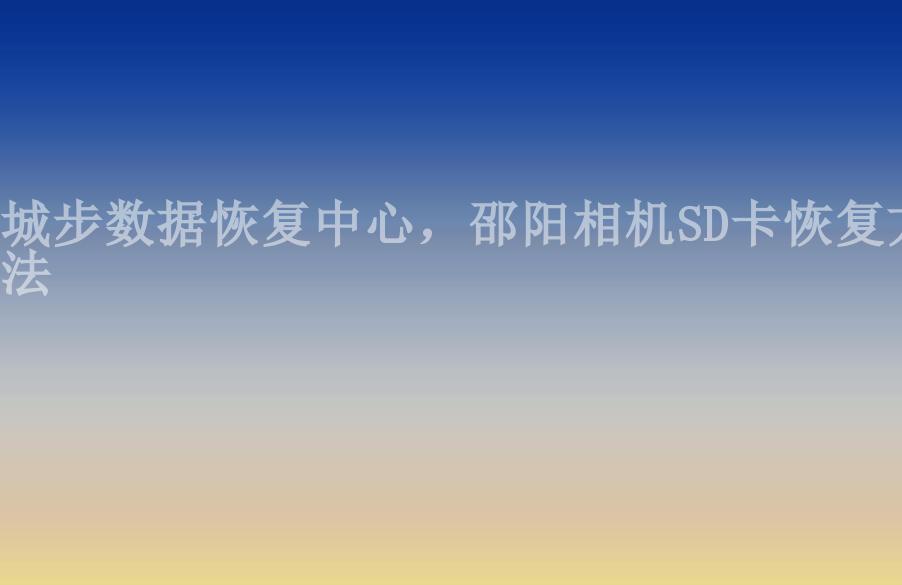 城步数据恢复中心，邵阳相机SD卡恢复方法1