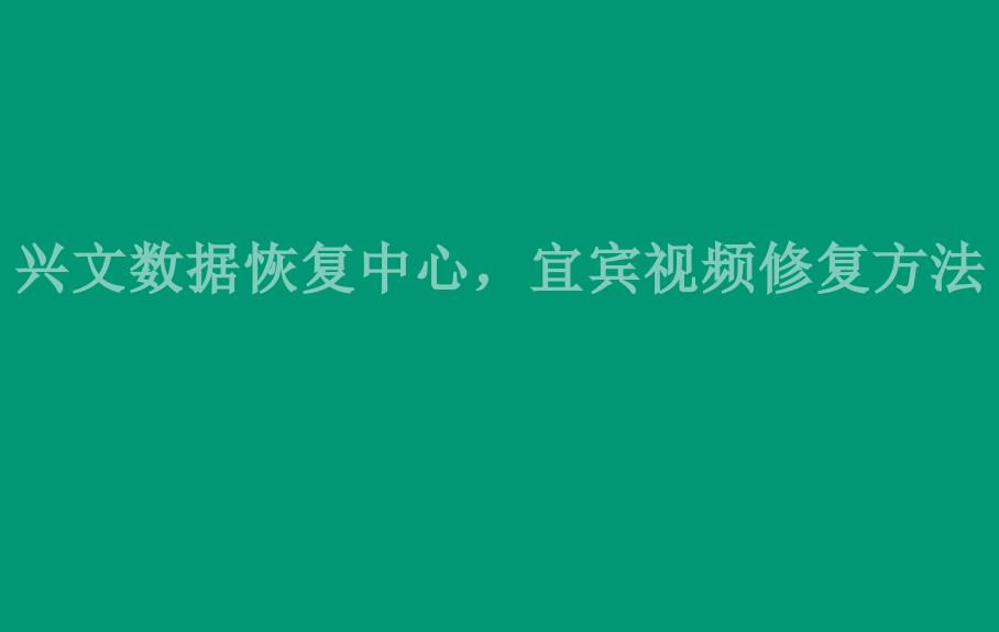 兴文数据恢复中心，宜宾视频修复方法2