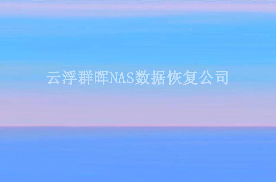 云浮群晖NAS数据恢复公司1