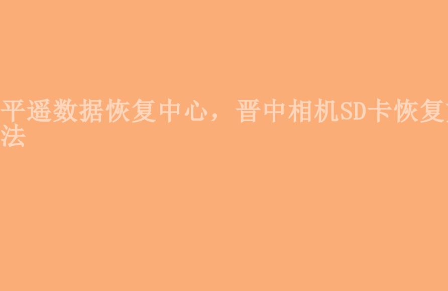 平遥数据恢复中心，晋中相机SD卡恢复方法1