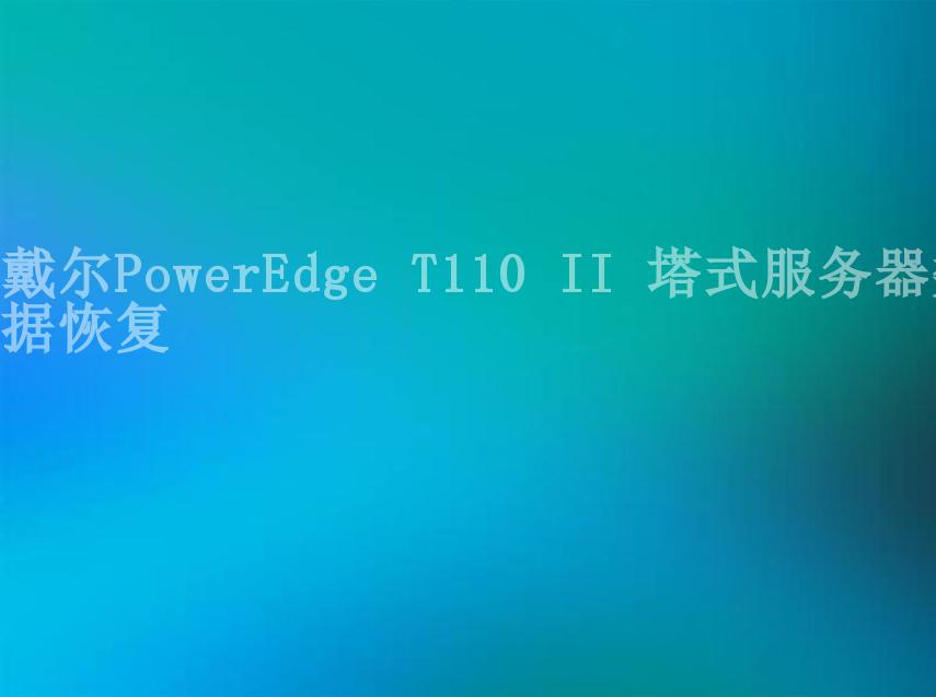 戴尔PowerEdge T110 II 塔式服务器数据恢复1