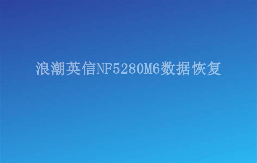 浪潮英信NF5280M6数据恢复2