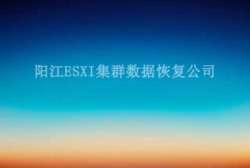 阳江ESXI集群数据恢复公司1