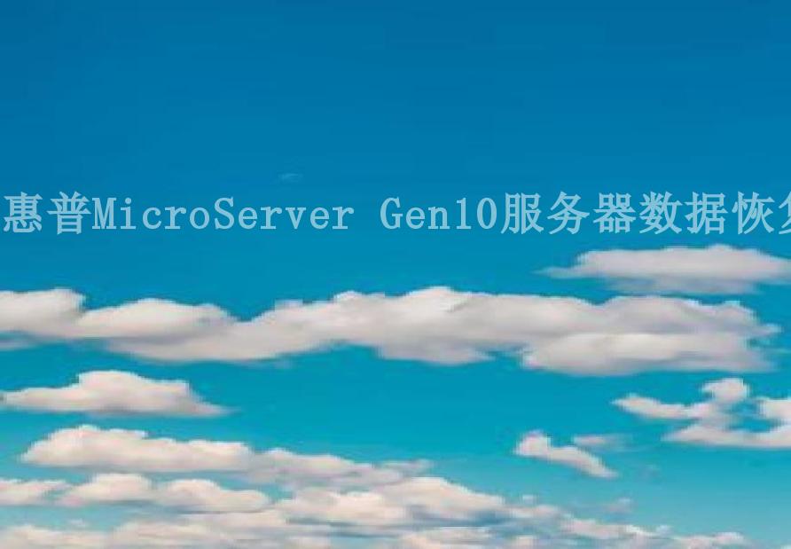 惠普MicroServer Gen10服务器数据恢复2