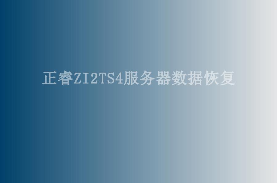 正睿ZI2TS4服务器数据恢复2