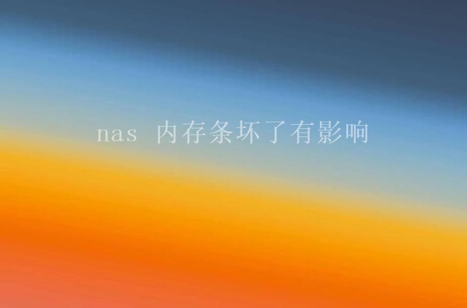 nas 内存条坏了有影响1