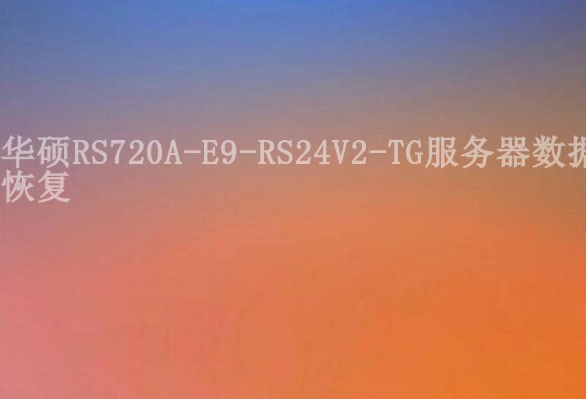 华硕RS720A-E9-RS24V2-TG服务器数据恢复1