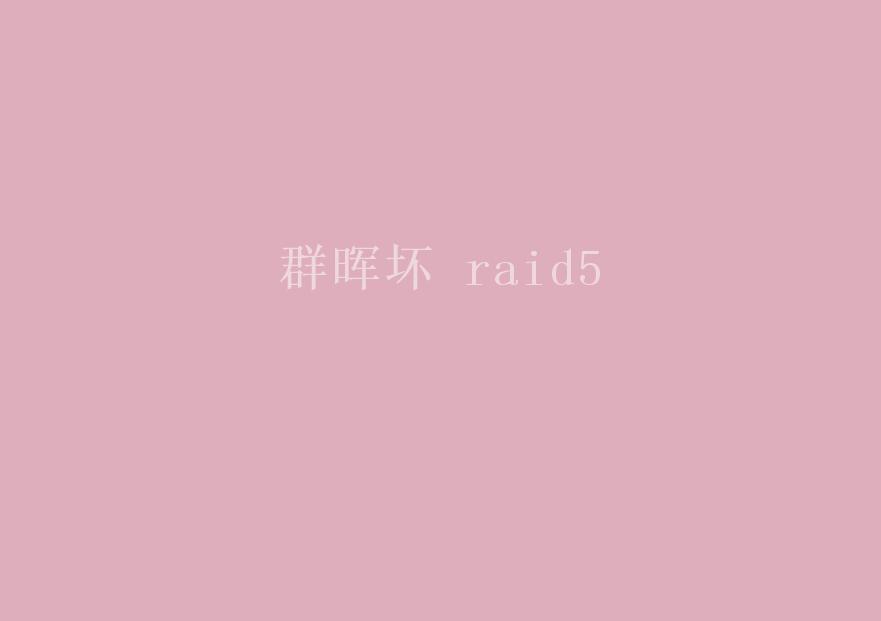 群晖坏 raid51