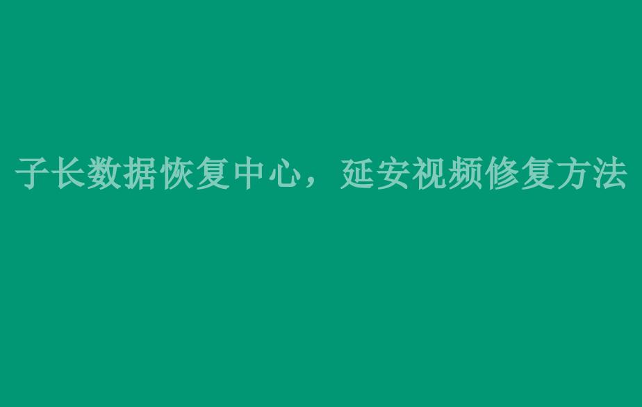 子长数据恢复中心，延安视频修复方法1