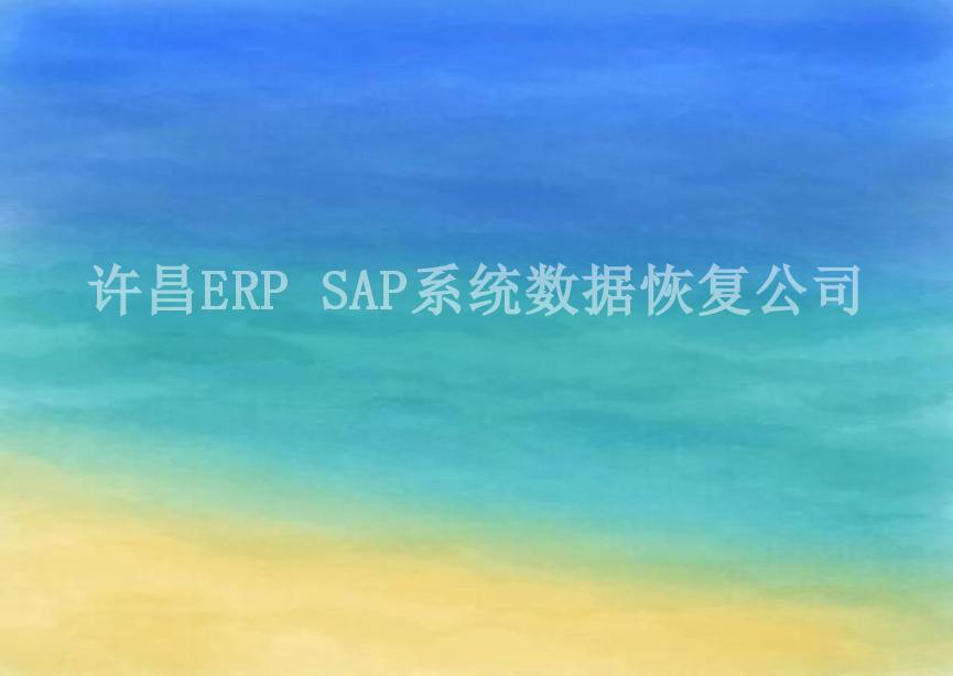 许昌ERP SAP系统数据恢复公司2