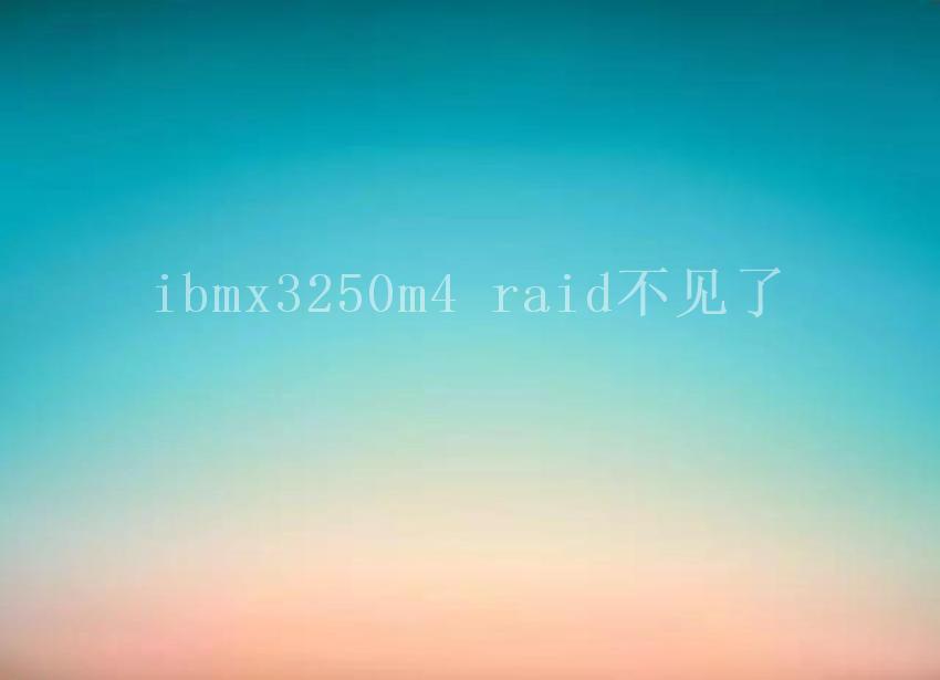 ibmx3250m4 raid不见了1