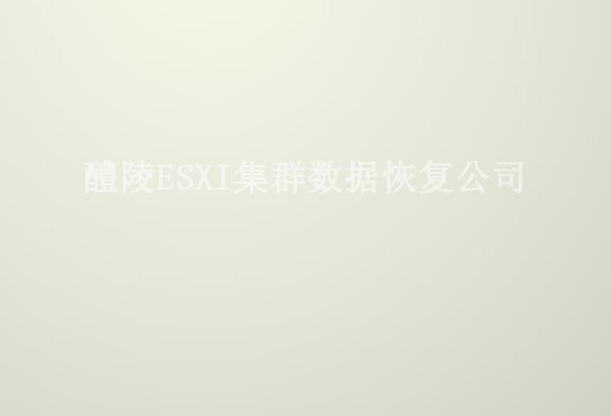 醴陵ESXI集群数据恢复公司2