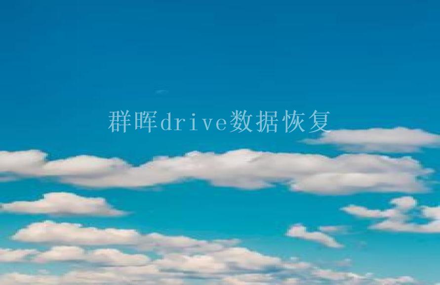 群晖drive数据恢复2