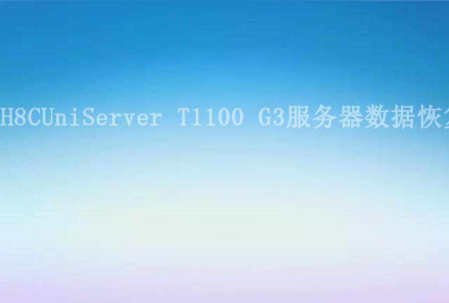 H8CUniServer T1100 G3服务器数据恢复2