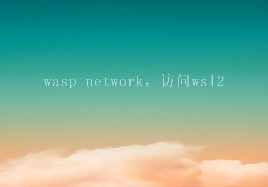 wasp network，访问wsl21