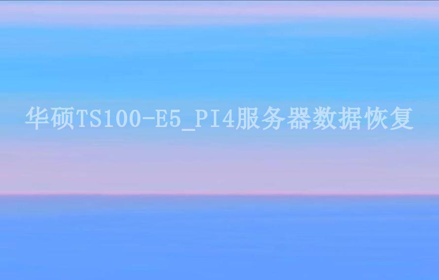 华硕TS100-E5_PI4服务器数据恢复2