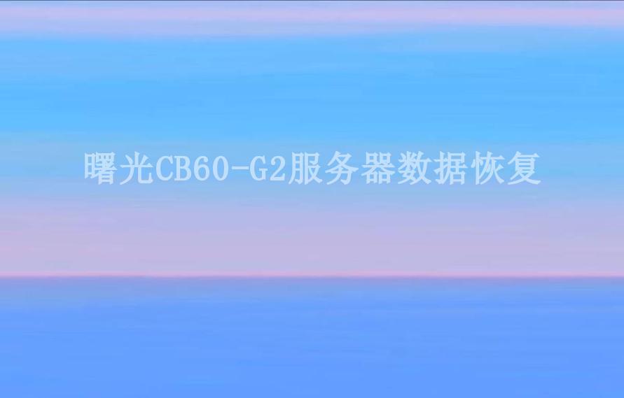 曙光CB60-G2服务器数据恢复1