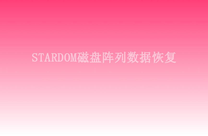 STARDOM磁盘阵列数据恢复1