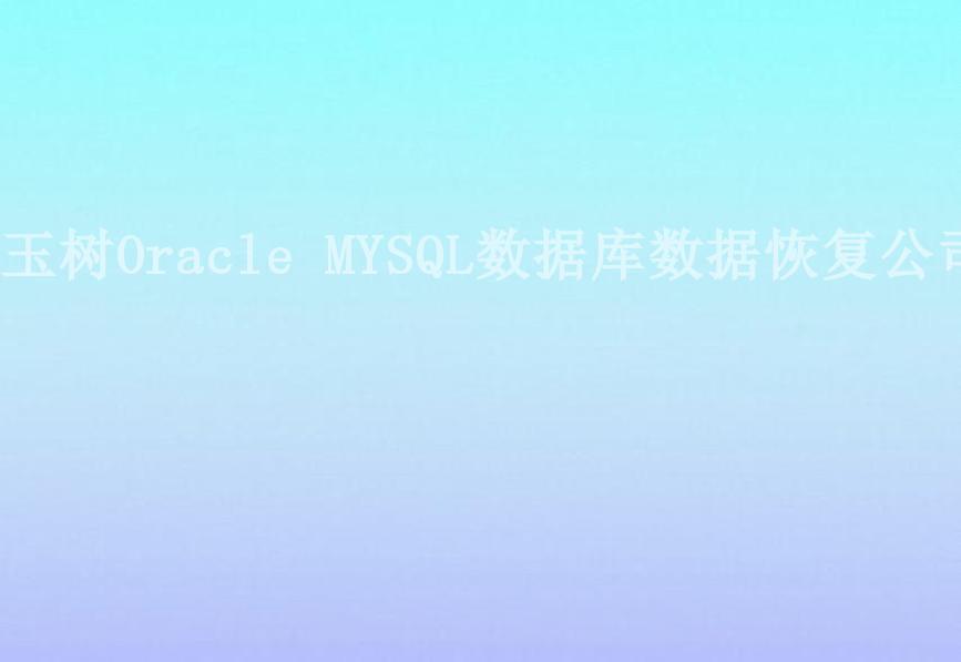 玉树Oracle MYSQL数据库数据恢复公司1