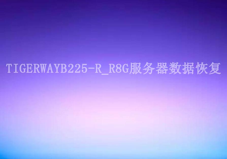 TIGERWAYB225-R_R8G服务器数据恢复2