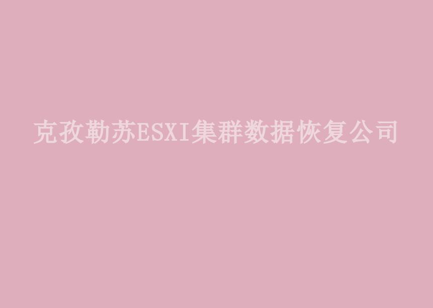 克孜勒苏ESXI集群数据恢复公司1