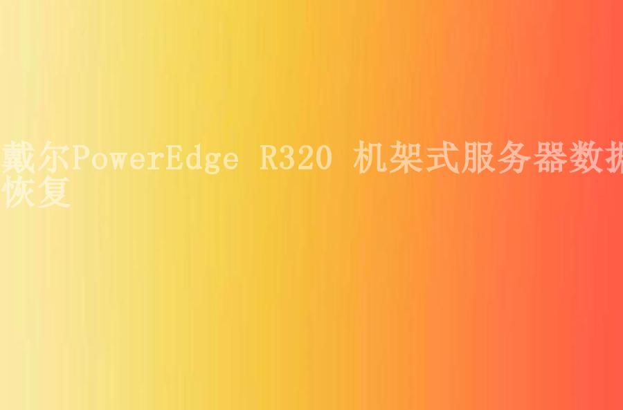 戴尔PowerEdge R320 机架式服务器数据恢复1