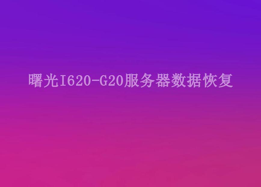 曙光I620-G20服务器数据恢复2