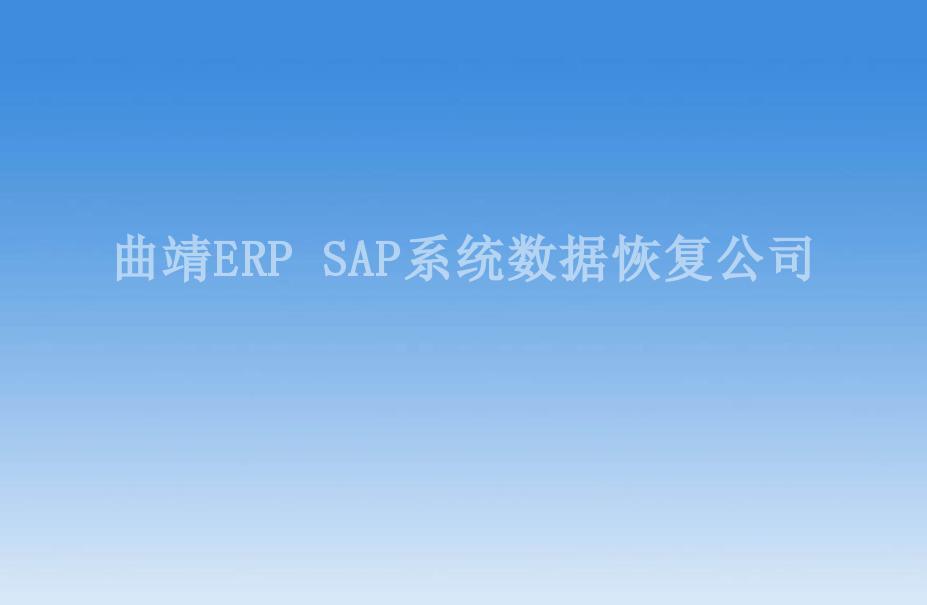 曲靖ERP SAP系统数据恢复公司1