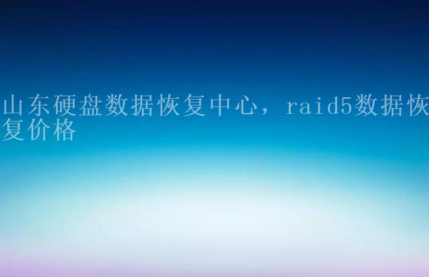 山东硬盘数据恢复中心，raid5数据恢复价格1