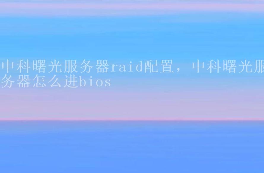 中科曙光服务器raid配置，中科曙光服务器怎么进bios1