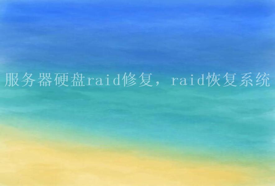 服务器硬盘raid修复，raid恢复系统2