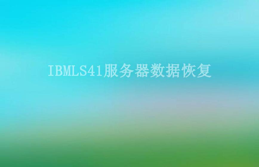 IBMLS41服务器数据恢复1