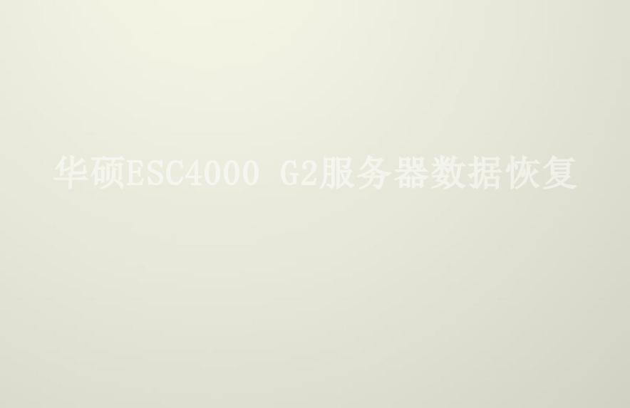 华硕ESC4000 G2服务器数据恢复2