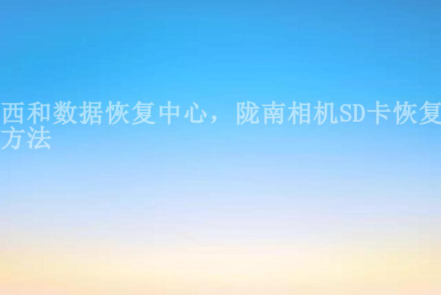 西和数据恢复中心，陇南相机SD卡恢复方法1