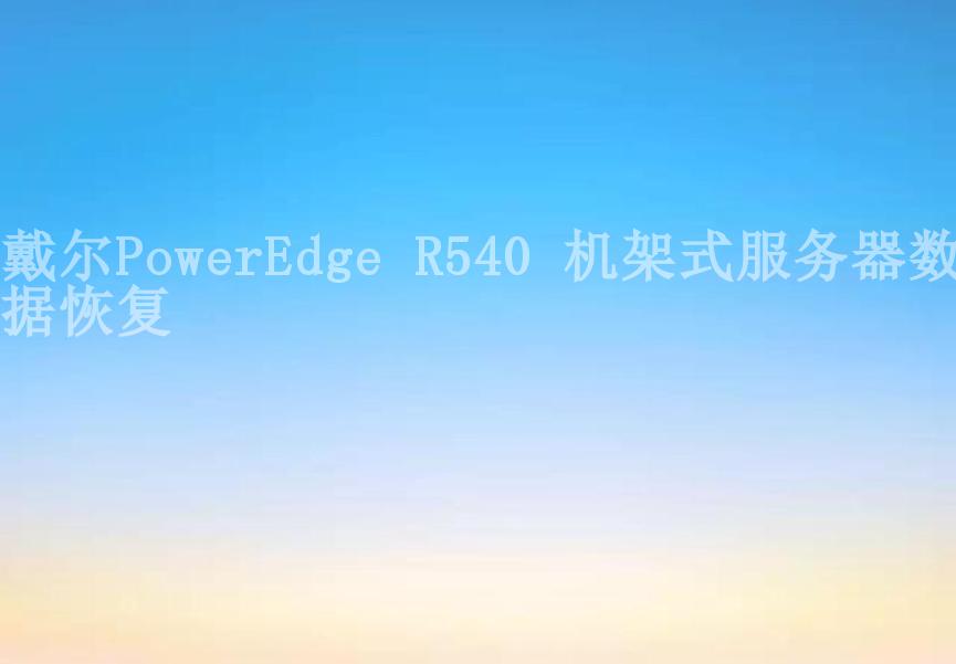 戴尔PowerEdge R540 机架式服务器数据恢复2