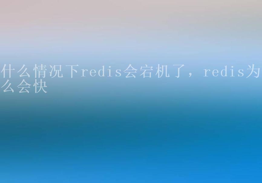 什么情况下redis会宕机了，redis为什么会快1