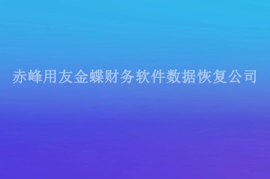 赤峰用友金蝶财务软件数据恢复公司1